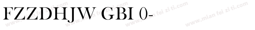 FZZDHJW GBI 0字体转换